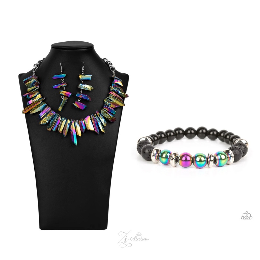 Paparazzi Charismatic Zi Necklace Set &. Mega Metamorphic Multi Bracelet